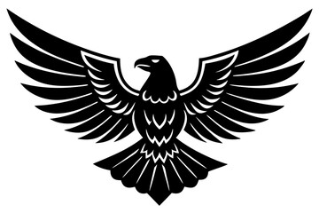 Eagle silhouette, American eagle icon vector

