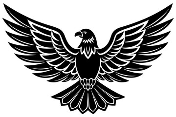 Eagle silhouette, American eagle icon vector
