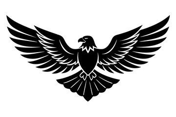 Eagle silhouette, American eagle icon vector

