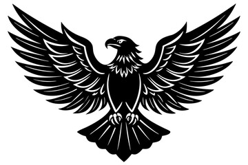 Eagle silhouette, American eagle icon vector
