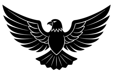 Eagle silhouette, American eagle icon vector
