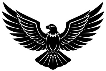 Eagle silhouette, American eagle icon vector
