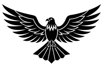 Eagle silhouette, American eagle icon vector
