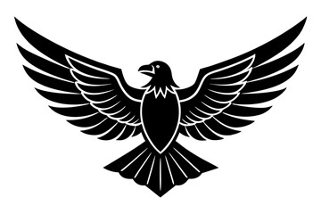 Eagle silhouette, American eagle icon vector
