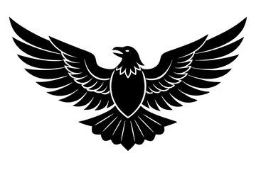 Eagle silhouette, American eagle icon vector
