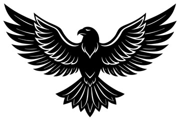 Eagle silhouette, American eagle icon vector
