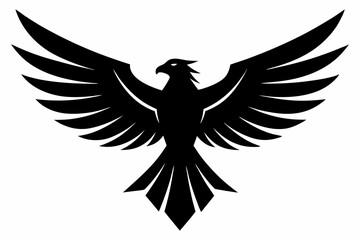Eagle silhouette, American eagle icon vector
