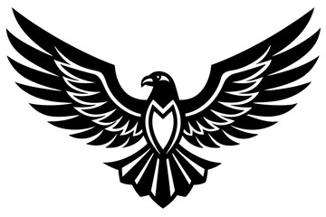 Obraz premium Eagle silhouette, American eagle icon vector 