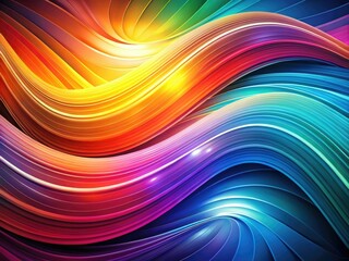 Vibrant colored abstract wavy shapes and lines converging in the center, creating a dynamic and modern background perfect for website headers, social media, and advertising banners.