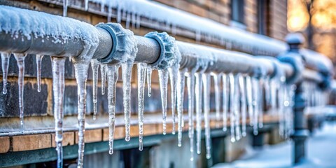 Frozen water pipes in a home during winter , Winter, Cold, Maintenance, Plumbing, Ice, Frost, Frozen, Thaw, Heating
