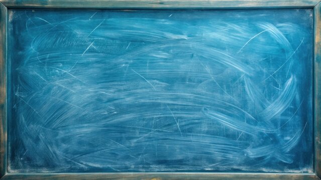 Abstract blue chalkboard with random scribbles and scratches , textured, background, grunge, chalk, messy, creative, design
