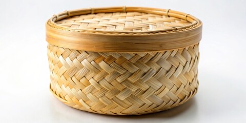 Sticky rice container made from bamboo wickerwork, bamboo, wickerwork, container, rice, food, storage, traditional, Asian