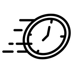 Time speed icon. Solid icon vector illustration.