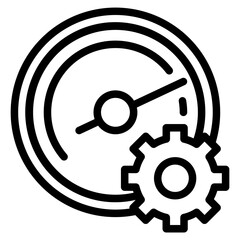 Speedometer, tachometer icon. Speedometer indicator icon.