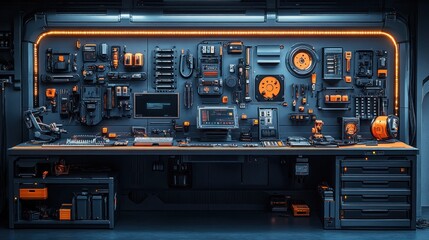 Fototapeta premium Futuristic Workstation