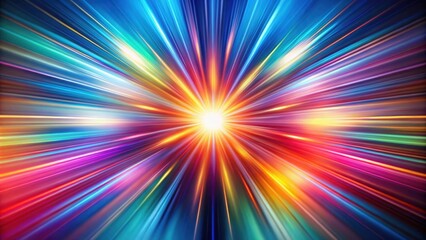 Obraz premium Colorful radial motion blurred light rays abstract background, colorful, radial, motion, blurred, light rays, abstract