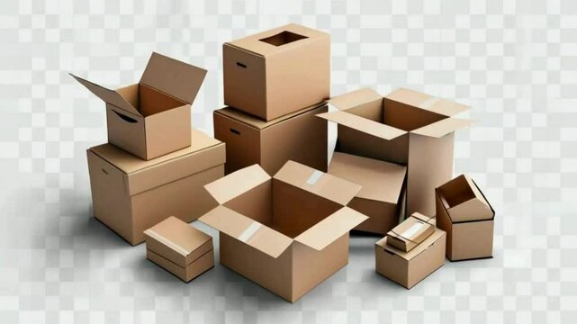 cardboard box on white