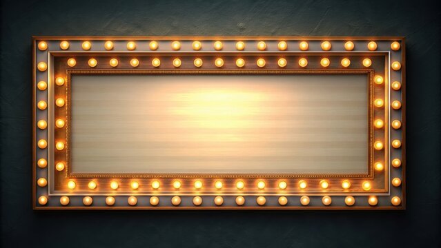 Vintage retro lightbox billboard sign board with a classic frame design, retro, lightbox, billboard, vintage