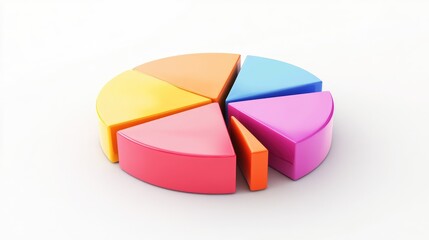 Obraz premium Colorful Pie Chart for Data Representation