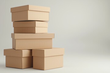 Stack of brown boxes