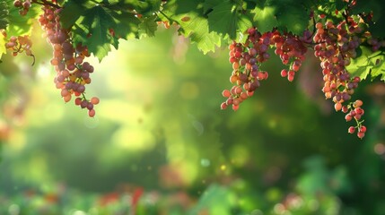Grape fruit on vine in plantation farm gardent