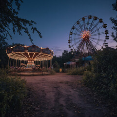 Fototapeta premium Abandoned Amusement Park