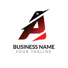 A abstract modern minimalist typography 3a colorful letter logo design template