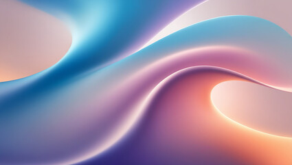 Smooth Abstract Background with Seamless Gradient Transitions in Soft Blues, Purples, and Oranges for a Calming Atmosphere