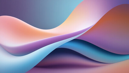 Smooth Abstract Background with Seamless Gradient Transitions in Soft Blues, Purples, and Oranges for a Calming Atmosphere