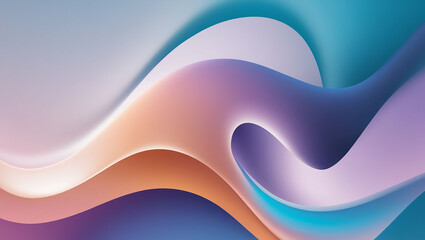 Smooth Abstract Background with Seamless Gradient Transitions in Soft Blues, Purples, and Oranges for a Calming Atmosphere