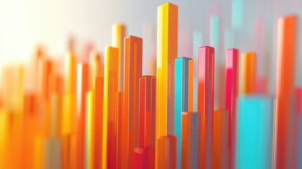 Obraz premium Colorful Abstract Vertical Bars in Soft Light