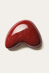 Realistic 3D render of a human liver with smooth textures isolated on a light background Suitable for use in healthcare marketing liver disease awareness and medical education