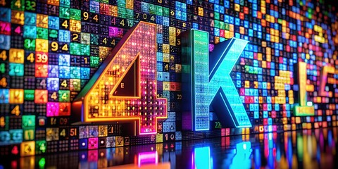 High-quality 4K footage showcasing numeric designs on a black background, perfect for innovative digital projects and media applications. Ideal for enhancing visual storytelling.
