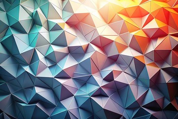 Obraz premium Stylish white and grey abstract background showcasing low poly triangles, perfect for contemporary design projects requiring a modern and sophisticated aesthetic. Ideal for graphic design.