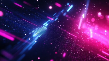 Colorful Abstract Background of Lights and Particles
