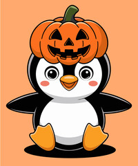 Fototapeta premium Pumpkin pinguin