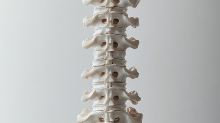 Detailed 3D illustration of the human spine including vertebrae and spinal cord shown in a realistic style Suitable for chiropractic marketing back health campaigns and educational materials