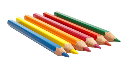 Fototapeta premium wooden crayons on a transparent background