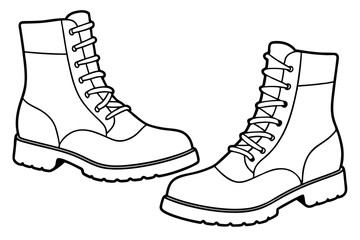 
Soldier Army Combat Boots Silhouette Vector, Combat Boot Silhouette

