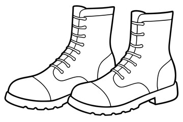 
Soldier Army Combat Boots Silhouette Vector, Combat Boot Silhouette

