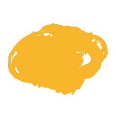 筆で描いた黄色い丸