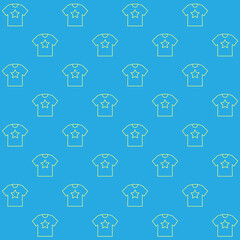 T-Shirt Outline Vector Seamless Pattern