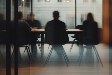 Fototapeta premium People in Motion During a Professional Meeting