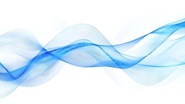 A blue wave with a lot of sparkles. The wave is very long and it looks like it is moving