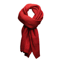 red scarf isolated on white background