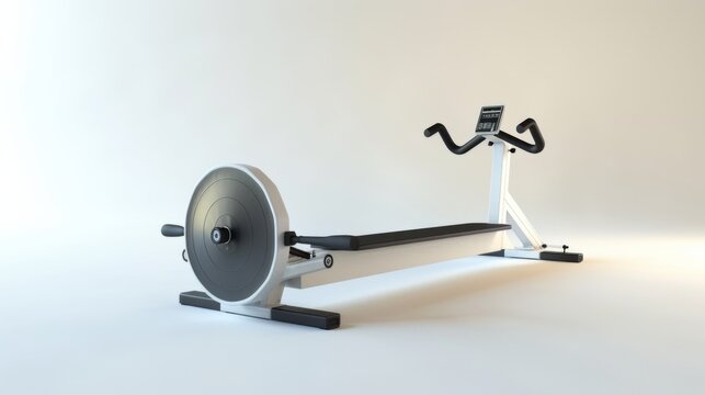 Minimalist 3D Rowing Machine for Fitness Enthusiasts