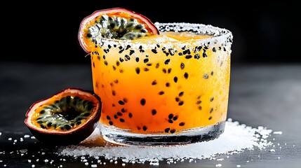 Exotic Tropical Drink with Copy Space