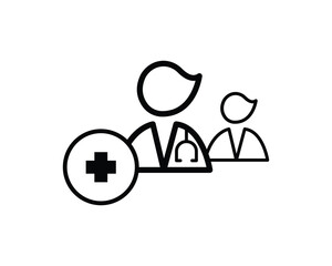 Medical team icon vector symbol design illustration