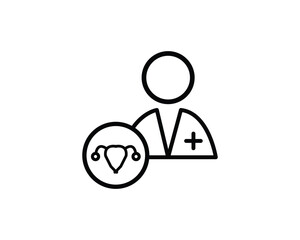 Gynecologist icon vector symbol design illustration