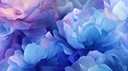 Abstract Blue and Purple Flower Petals Texture Background.